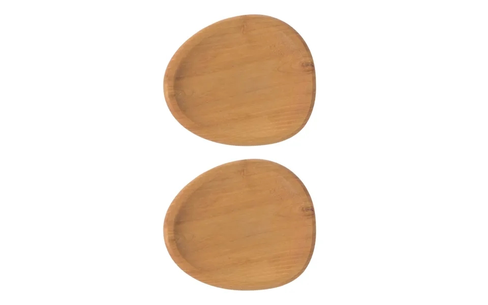 Aida Raw Partyplate 13x11.4 Cm 2-pack Wood