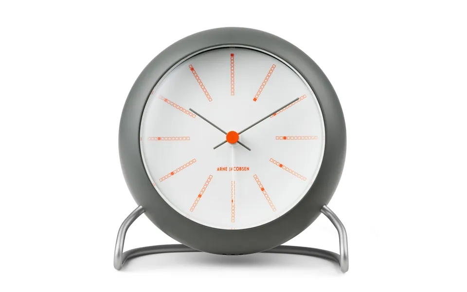 Arne Jacobsen Clocks Aj Bankers Table Clock Ø11 Cm Dark Grey