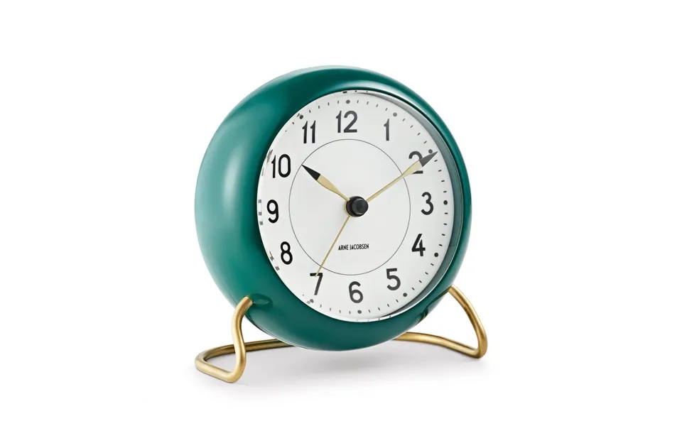 Arne Jacobsen Clocks Aj Station Table Clock Green Green