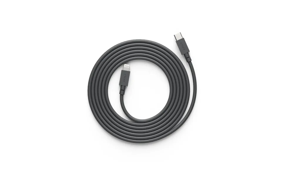 Avolt Cable 1 Usb C To Lightning Charging Cable 2m Stockholm Black