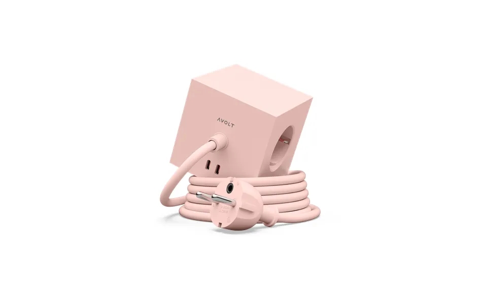 Avolt Square 1 Socket Usb-c 30w 1.8 M New Pink