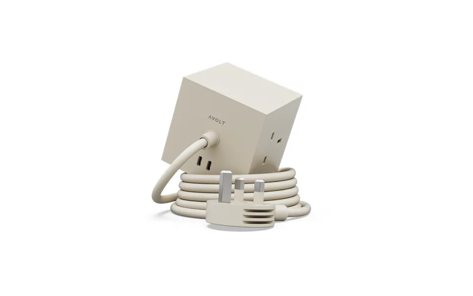 Avolt Square 1 Uk Power Strip Usb-c 30w 1.8 M Nomad Sand
