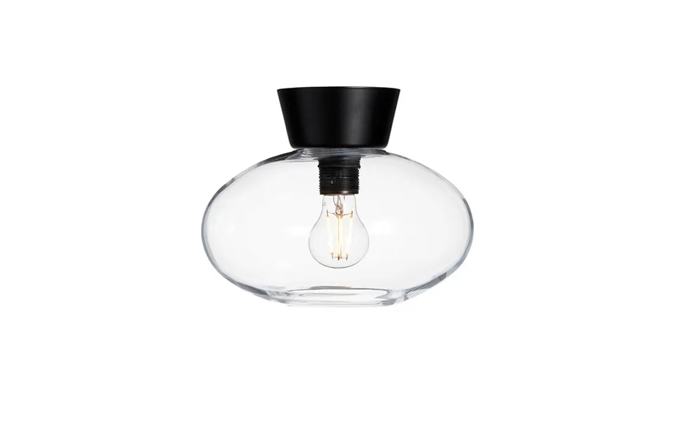 Belid Bulllo Ceiling Lamp Clear Glass Ø27 Cm Matte Black