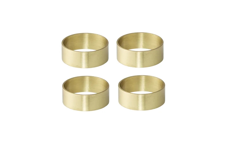 Bloomingville Bloomingville Napkin Rings 4 Pack Brass
