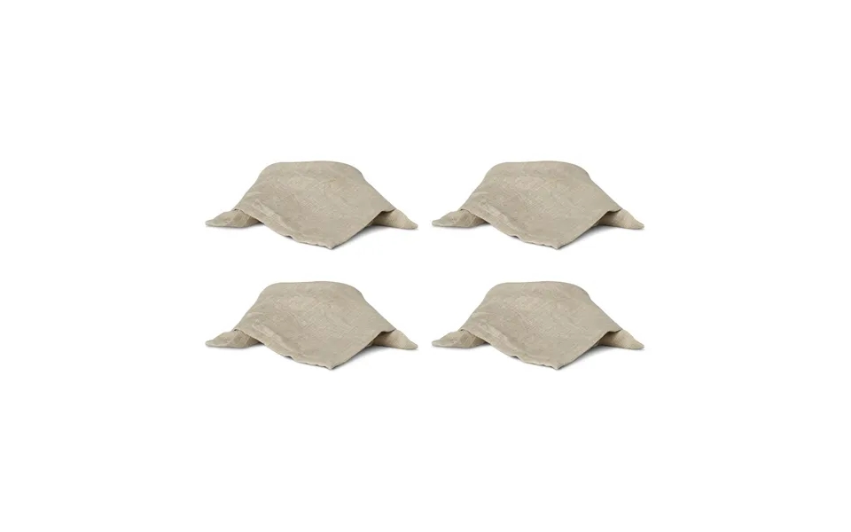 Boel & Jan Mandela Linen Napkin 40x40 Cm Beige