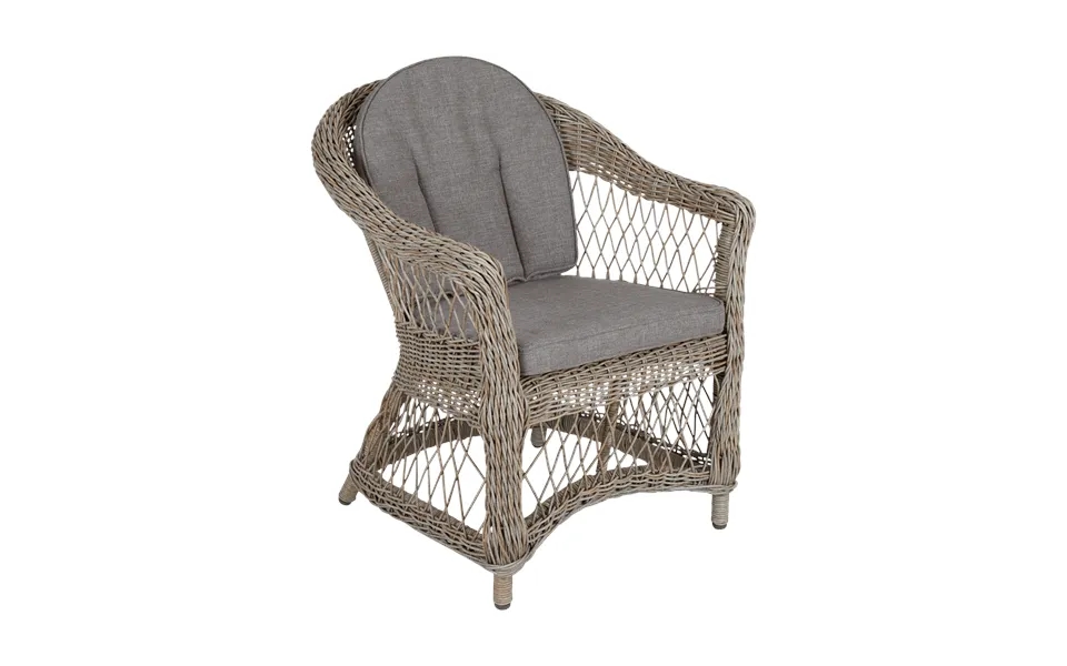 Brafab Kamomill Armchair With Seat And Back Cushion Beige-sand