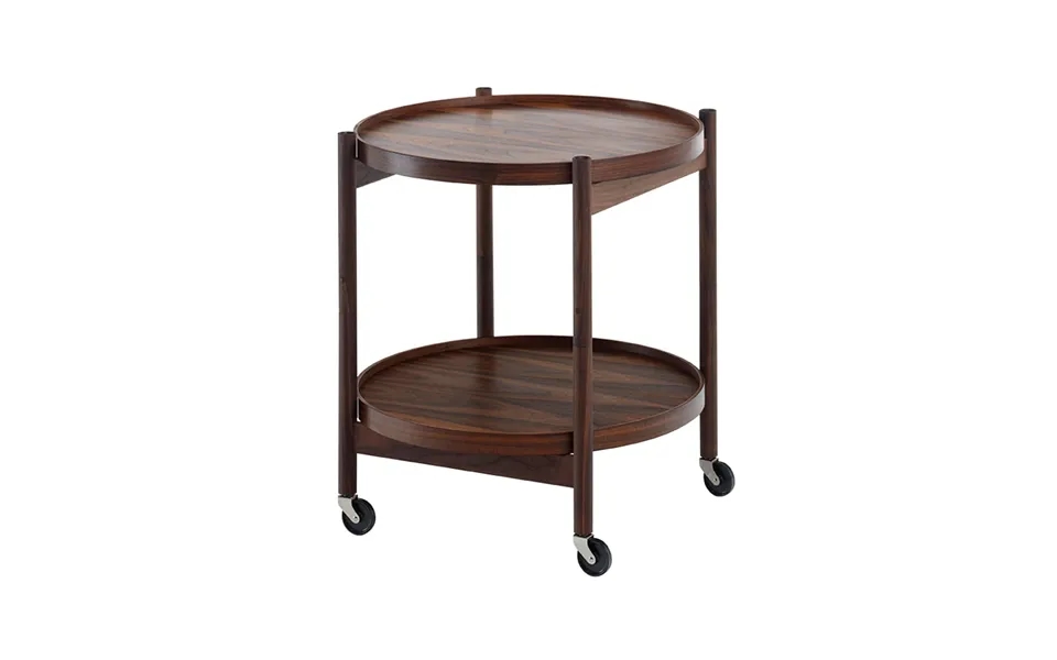 Brdr. Krüger Bølling Tray Table Model 50 Walnut Veneer - Oiled Walnut Stand