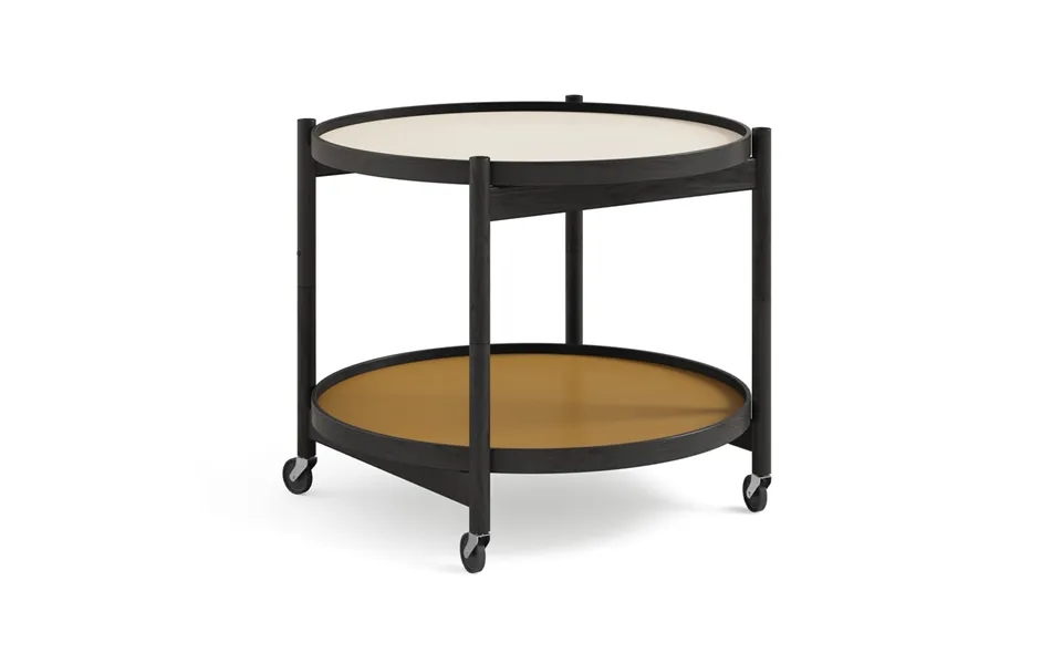 Brdr. Krüger Bølling Tray Table Model 60 Sunny - Black Lacquered Oak Stand