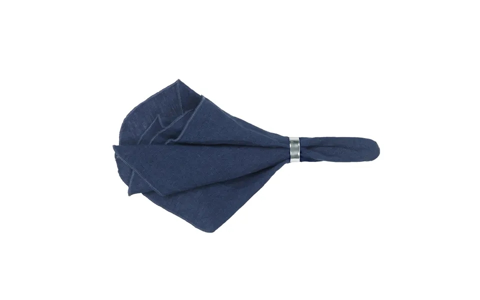 Broste Copenhagen Gracie Linen Napkins Dark Blue Insignia Blue