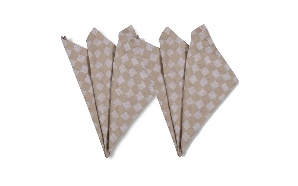 Byon Checki Fabric Napkin 2-pack Beige