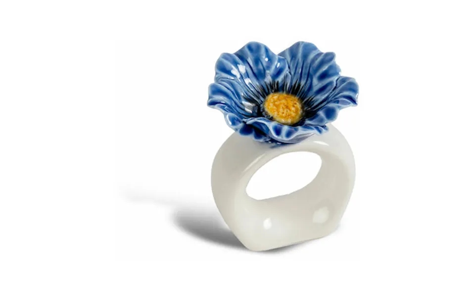 Byon Poppy Napkin Ring 2-pack Blue