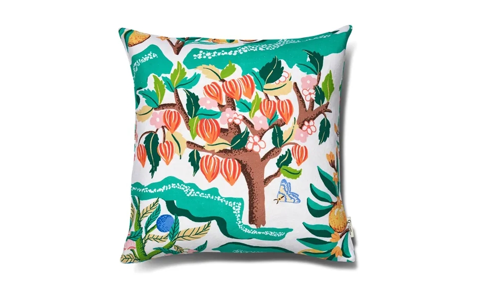 Classic Collection Cushion Cover Botanical Cherry 50x50 Cm White