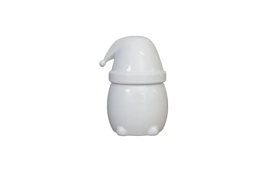 Dbkd Eating Santa Jar With Lid Small Shiny White