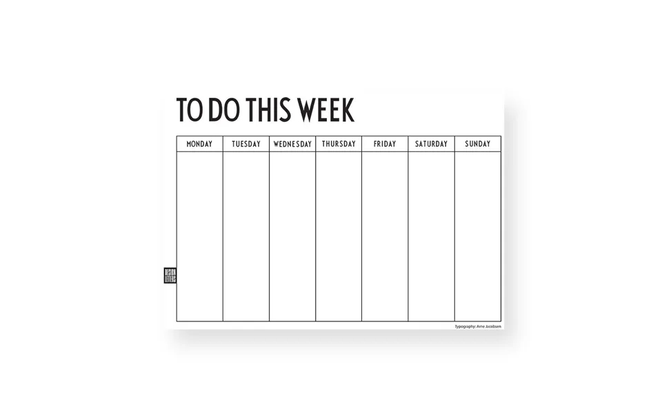 Design Letters Design Letters Weekly Planner A4