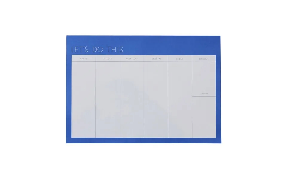 Design Letters Design Letters Weekly Planner Paper Cobalt Blue