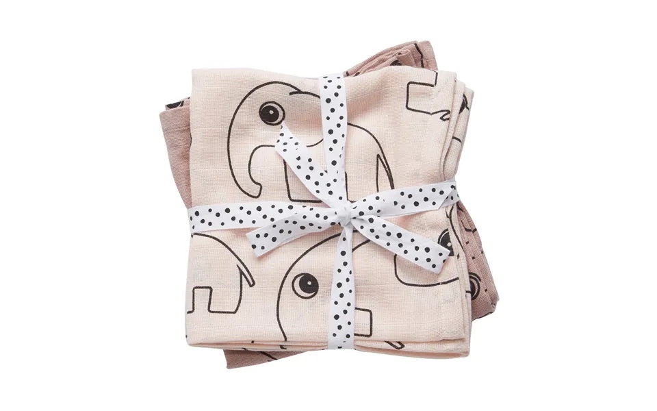Done By Deer Contour Baby Blanket 120x120 Cm 2-pack Powder