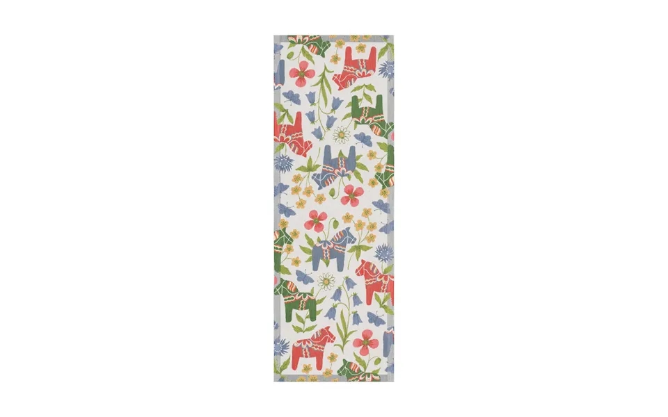 Ekelund Linneväveri Blomsterhäst Table Runner 35x100 Cm Multi