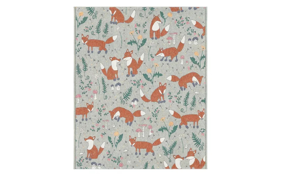 Ekelund Linneväveri Rävar Cotton Throw 140x170 Cm Multi