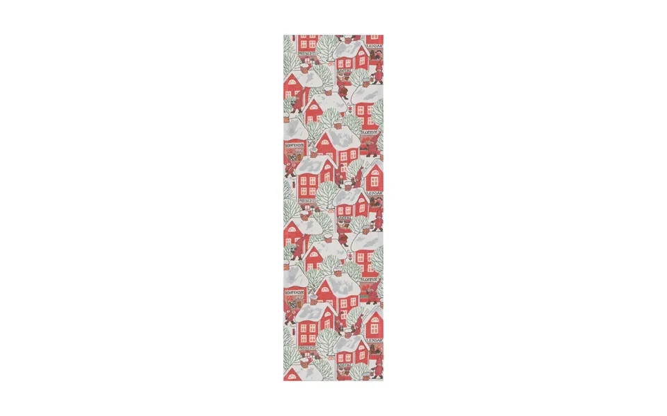 Ekelund Linneväveri Tomtebyn Table Runner 35x120 Cm Red