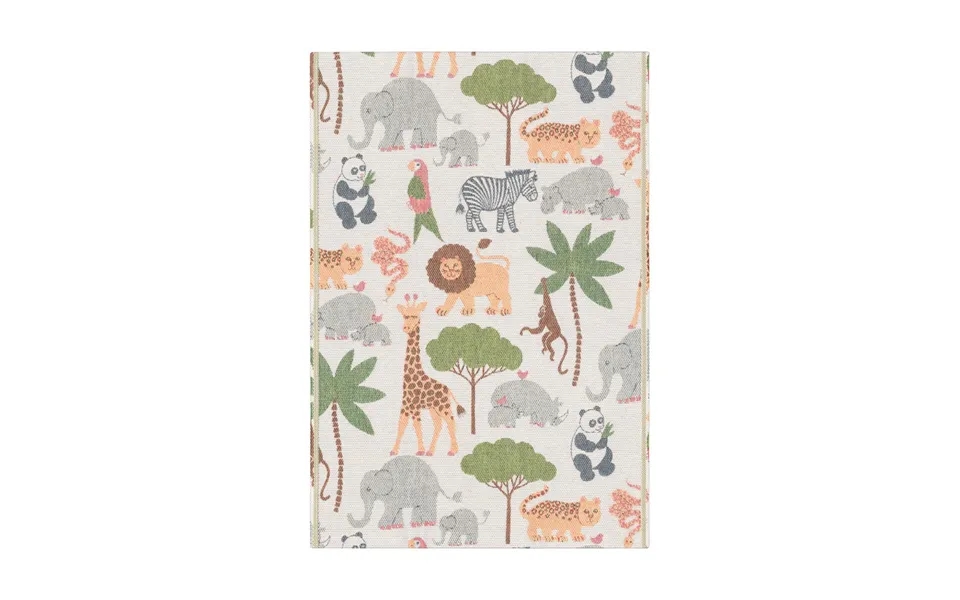 Ekelund Linneväveri Vilda Vänner Baby Blanket 72x105 Cm Multi