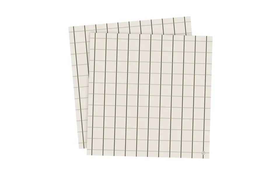 Ernst Ernst Napkin Large Checkered 33x33 Cm 20-pack Beige-green