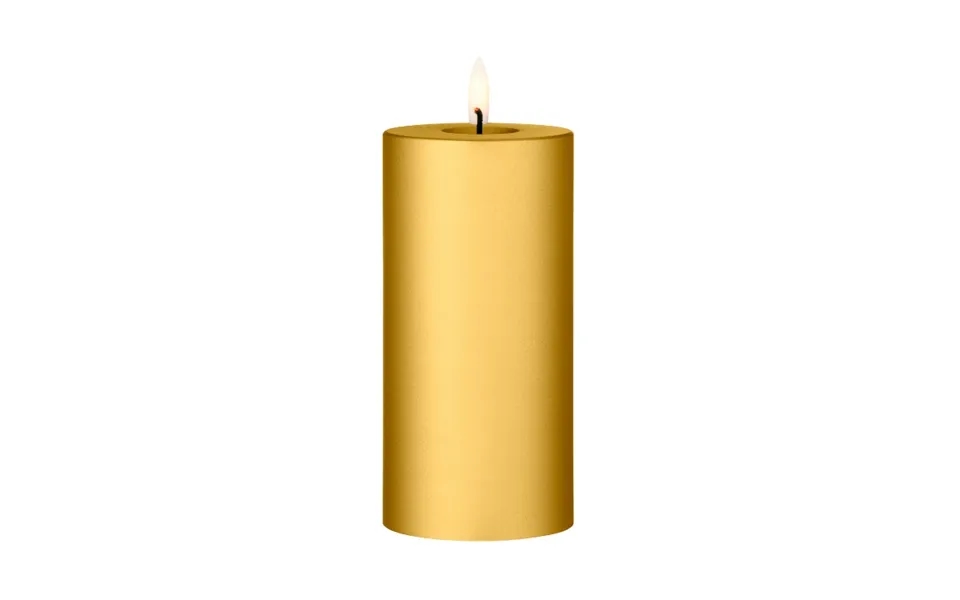 Ester & Erik Ester & Erik Pillar Candle Led 90 Gold Metallic - 15 Cm