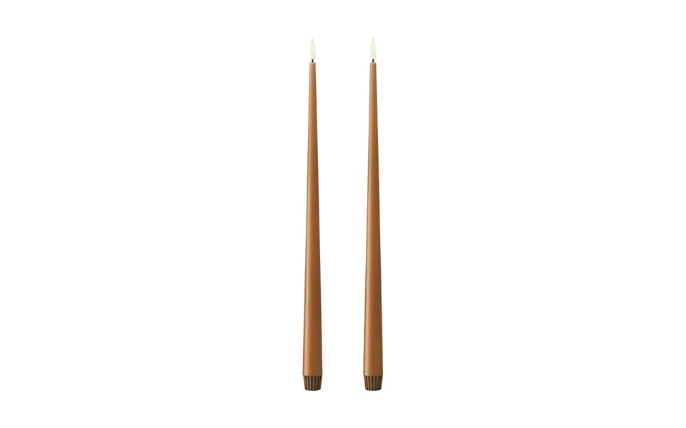Ester & Erik Ester & Erik Taper Candle Led 2-pack 23 Raw Toffee - 40 Cm