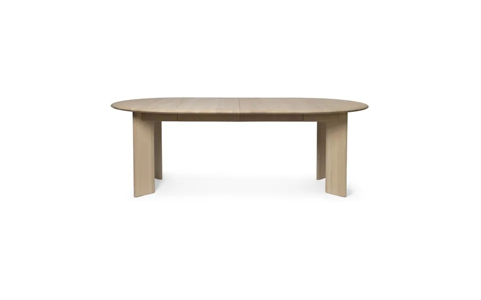 Ferm Living Bevel Extendable Dining Table Incl 2 St Additional Discs White Oiled Beech