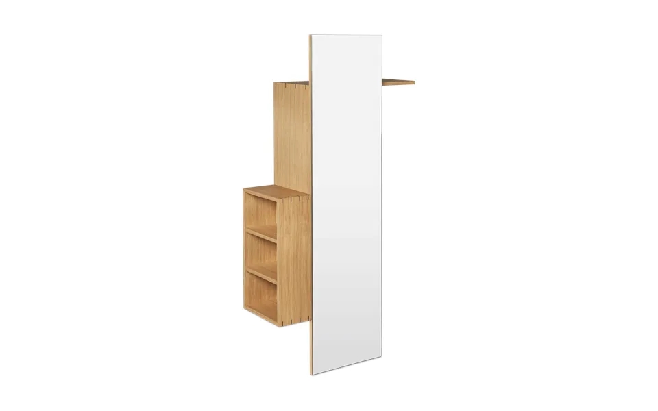 Ferm Living Bon Hallway Cabinet Coat Rack With Mirror Oiled Oak