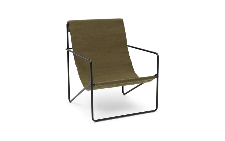 Ferm Living Desert Lounge Chair Olive - Black Frame