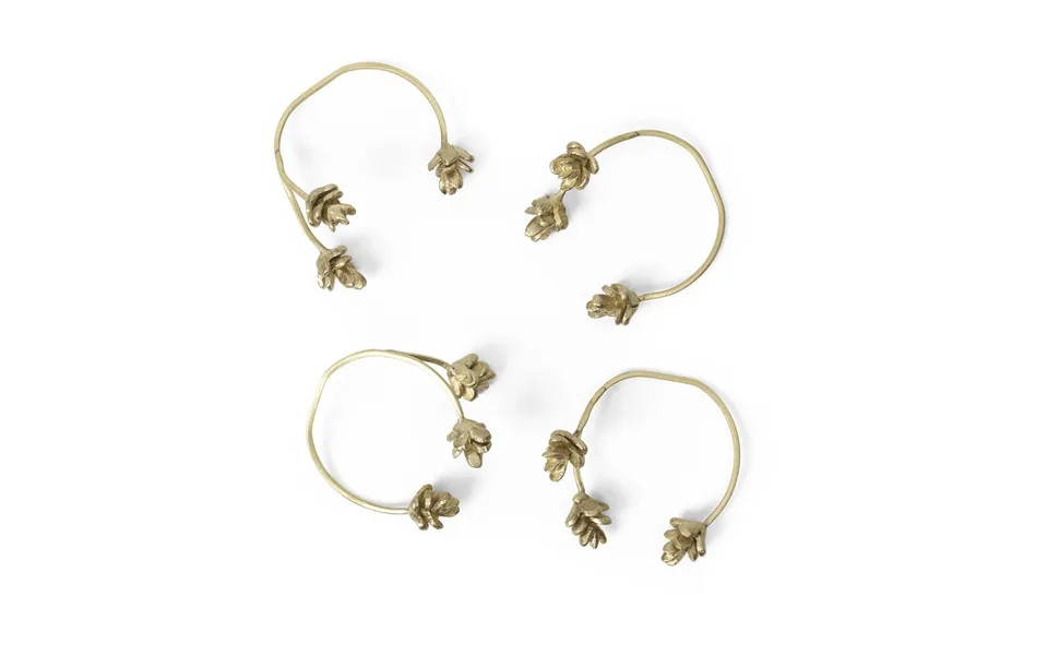 Ferm Living Forest Napkin Ring 4-pack Brass