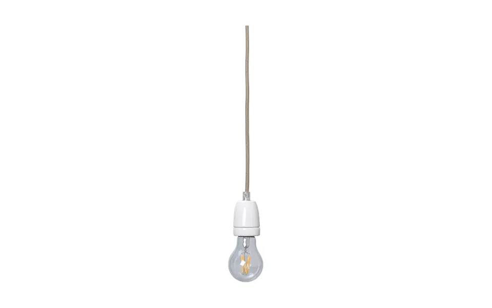 Ferm Living Textile Cord With Ceramic Socket Pendant Dark Cashmere