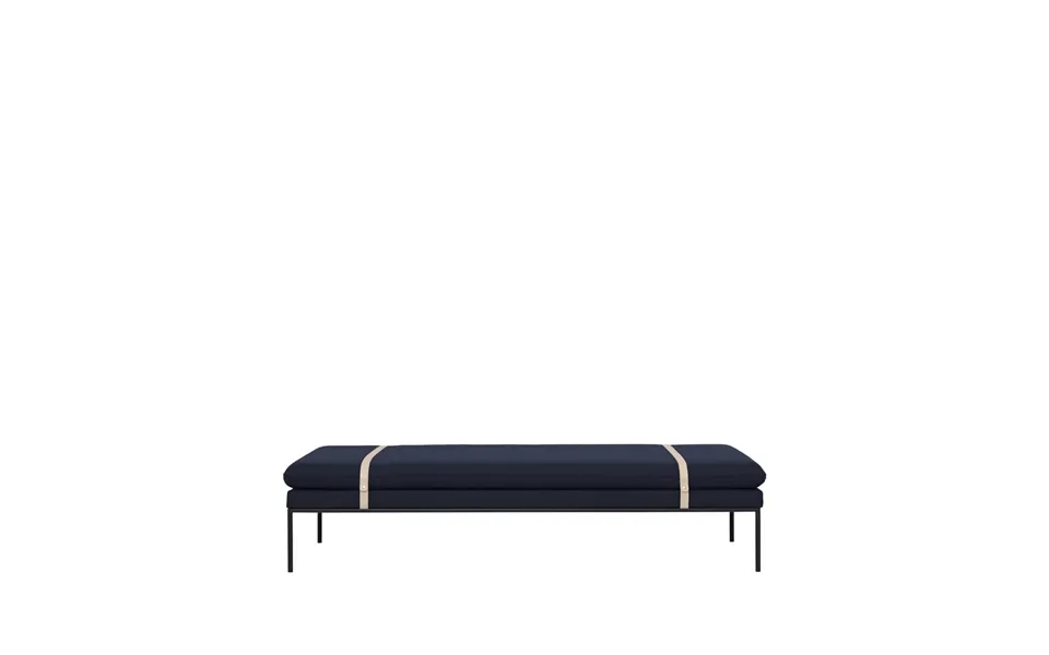 Ferm Living Turn Day Bed Fabric Fiord By Kvadrat Dark Blue. Black Stand