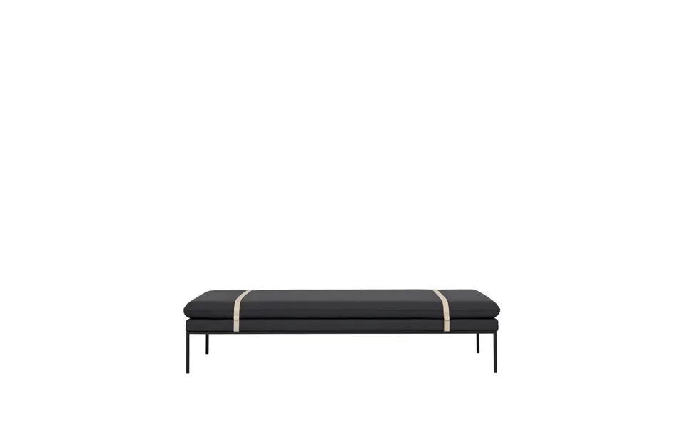 Ferm Living Turn Day Bed Fabric Fiord By Kvadrat Dark Grey. Black Stand