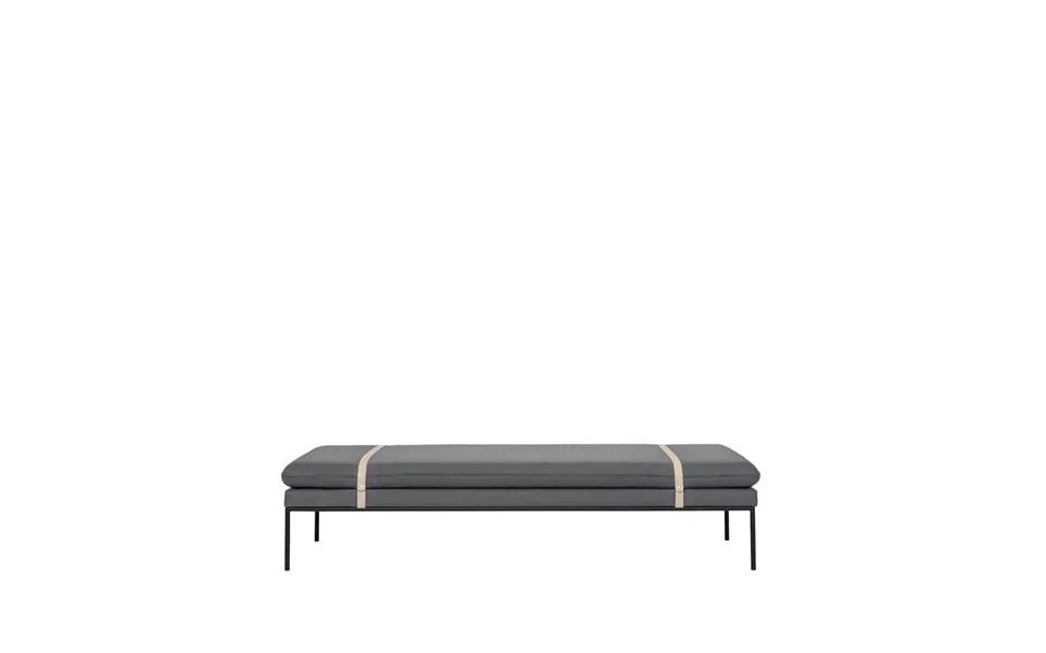 Ferm Living Turn Day Bed Fabric Fiord By Kvadrat Light Grey. Black Stand