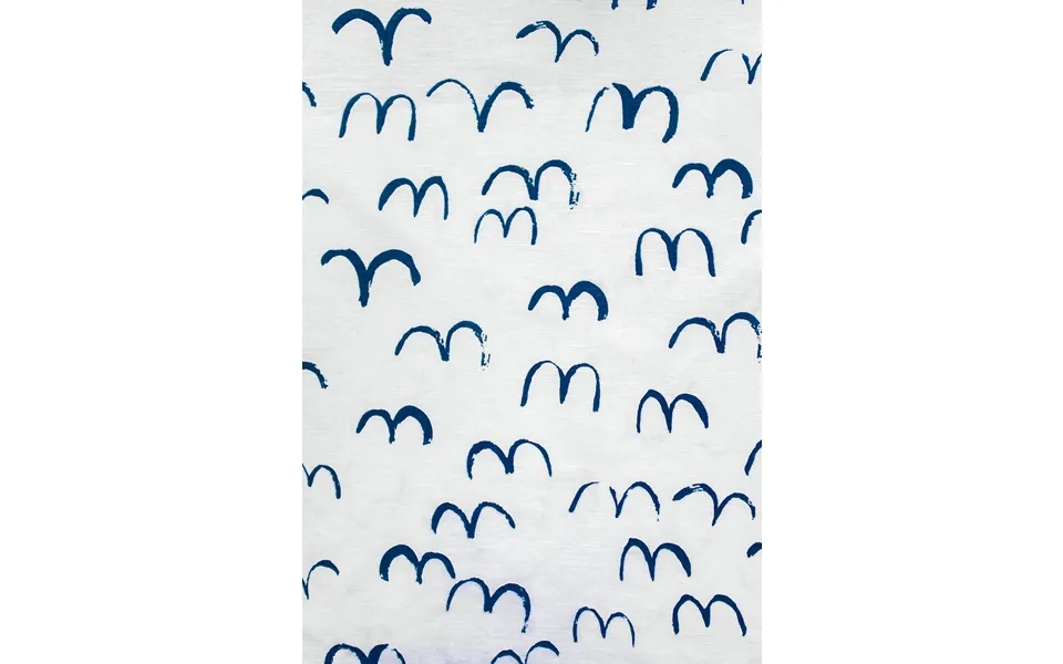 Fine Little Day Bird Fabric White-blue