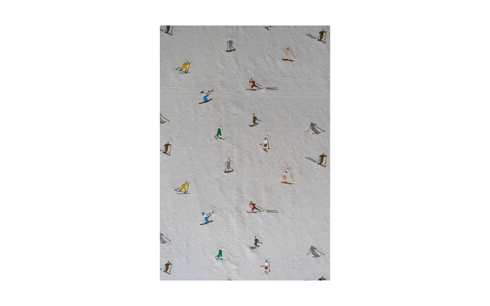 Fine Little Day Skiers Fabric Natural