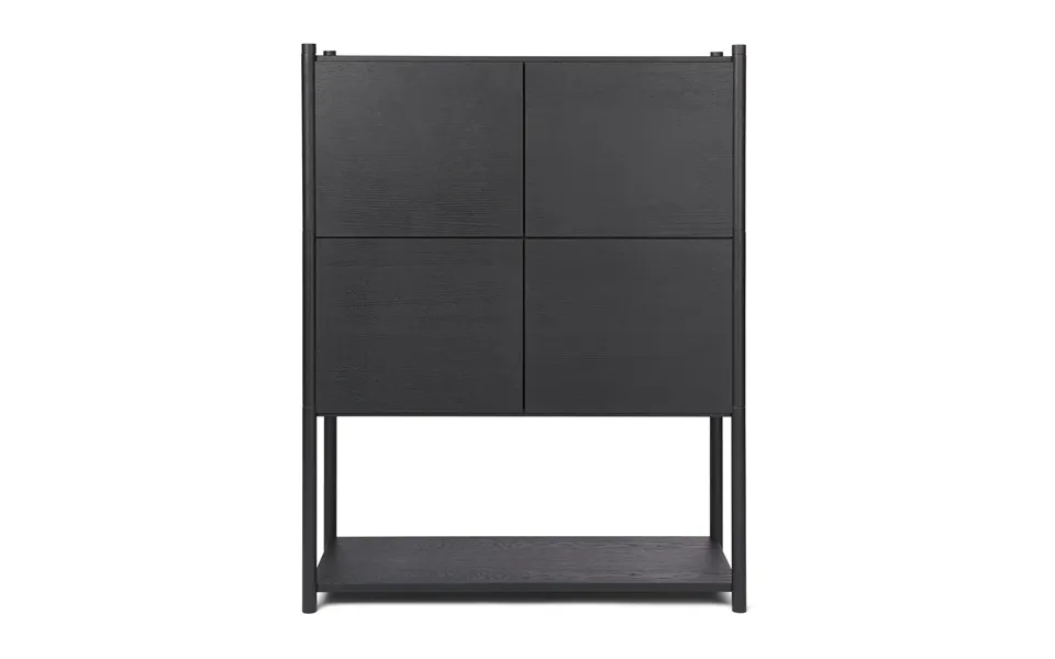 Gejst Sceene Bookcase E Black Oiled Oak