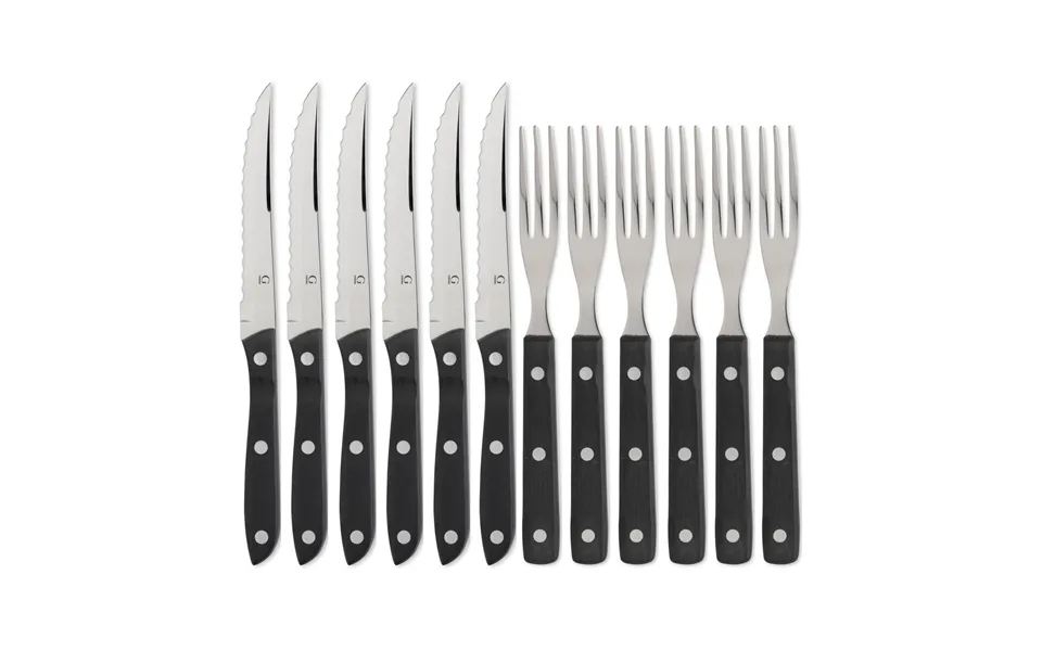 Gense Old Farmer Black Cutlery 12 Pieces 12 Pieces