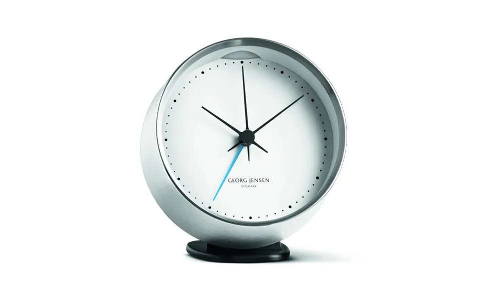 Georg Jensen Koppel Tabletop Clock 10 Cm White-stainless Steel