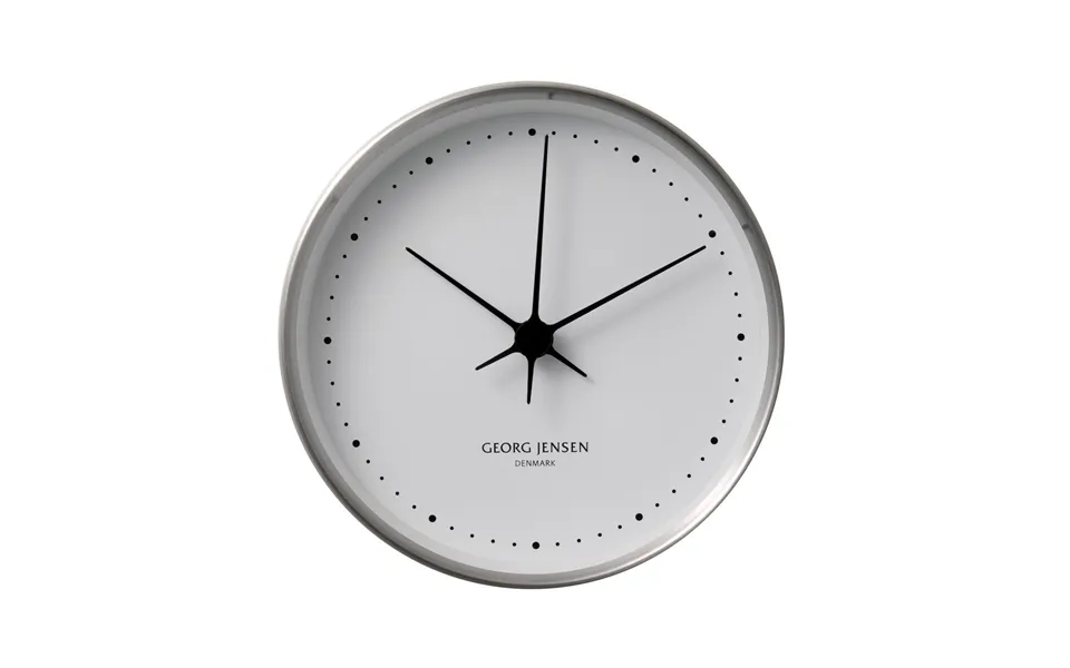 Georg Jensen Koppel Wall Clock White-stainless Steel Ø 10 Cm