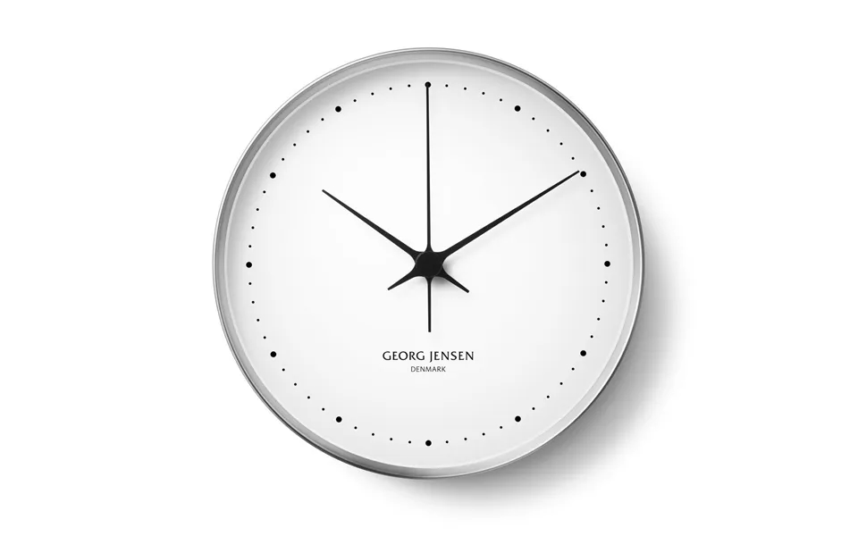 Georg Jensen Koppel Wall Clock White-stainless Steel Ø 30 Cm