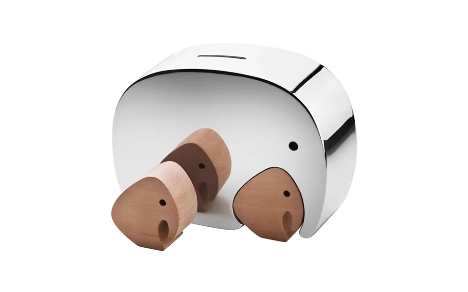 Georg Jensen Moneyphant Moneybox With Twins 12.6 Cm