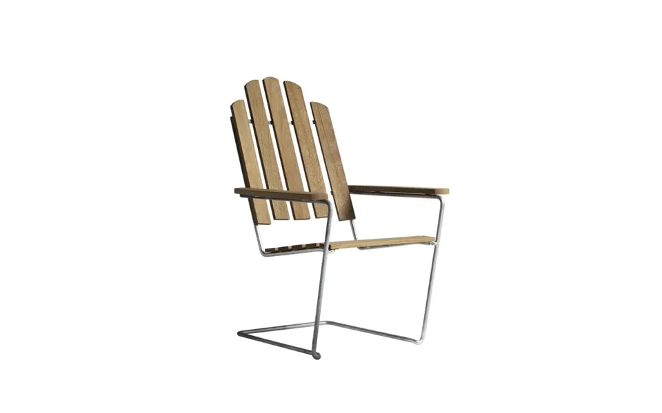 Grythyttan Stålmöbler A3 Sun Chair Oak Oil-hot-dip Galvanized Stand