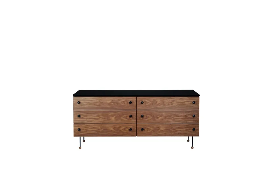 Gubi 62 Dresser American Walnut - 6 Drawers
