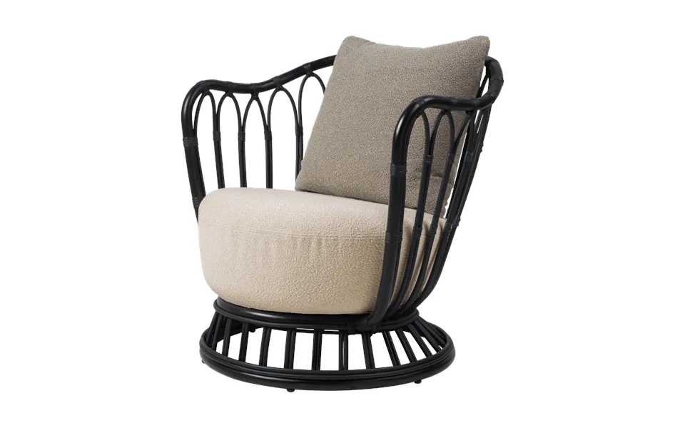 Gubi Grace Outdoor Armchair Lorkey Limonta 41-43-black