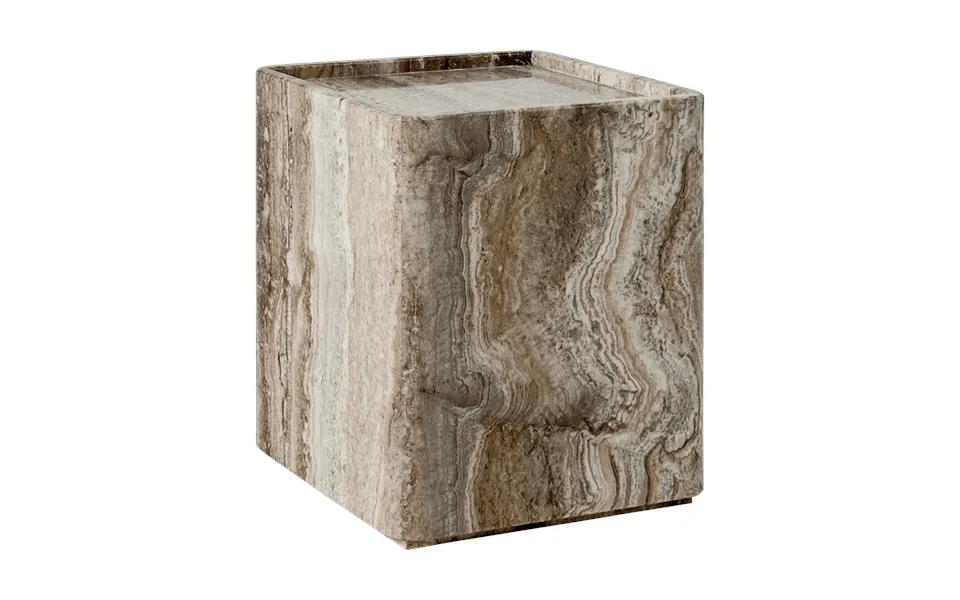 Gubi Pietra Side Table 33x33x40 Cm Lively Sepia
