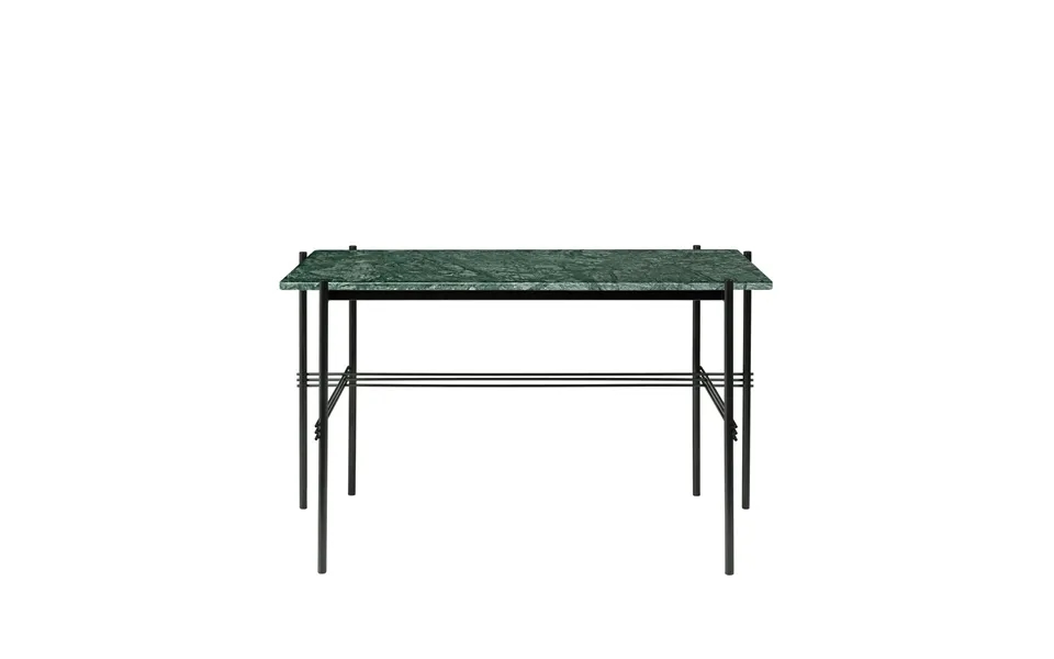 Gubi Ts Desk Green Marble-black Lacquered Steel