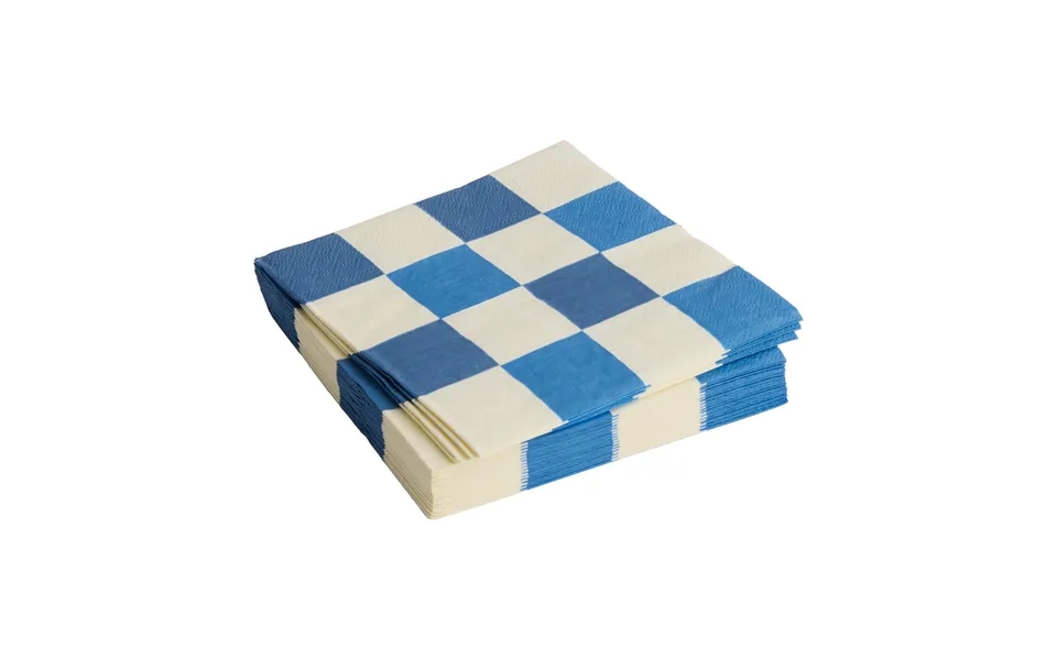 Hay Pattern Lunch Check Napkin 33x33 Cm 20-pack Off White-blue M