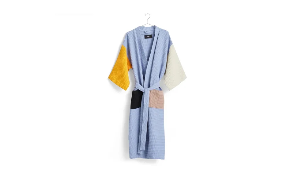 Hay Waffle Bathrobe Dusty Blue-multi One Size